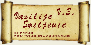 Vasilije Smiljević vizit kartica